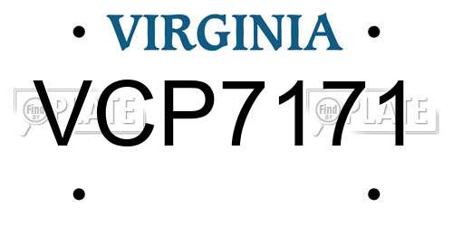 VCP7171 Virginia License Plate