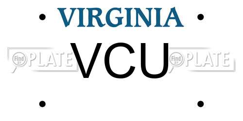 VCU Virginia License Plate