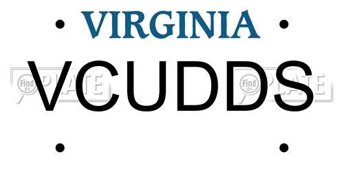VCUDDS Virginia License Plate