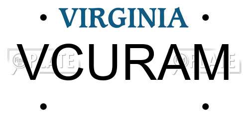 VCURAM Virginia License Plate