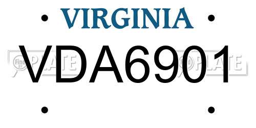 VDA6901 Virginia License Plate