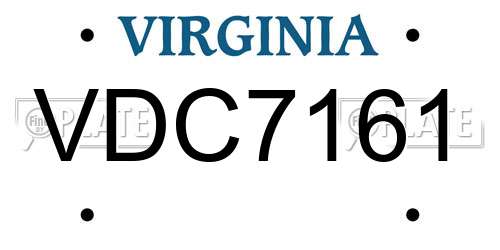 VDC7161 Virginia License Plate