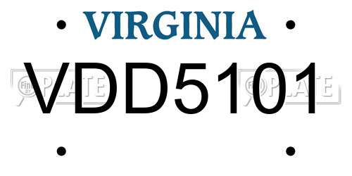 VDD5101 Virginia License Plate