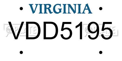 VDD5195 Virginia License Plate
