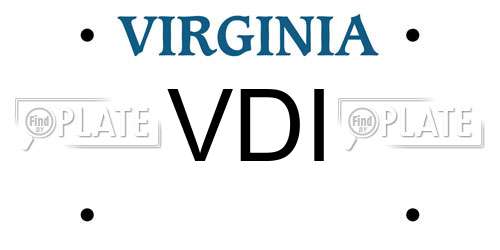 VDI Virginia License Plate