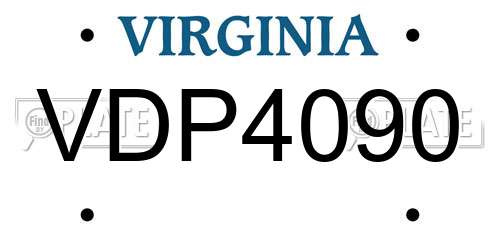 VDP4090 Virginia License Plate