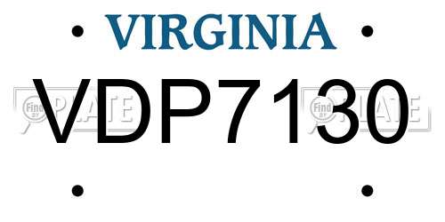 VDP7130 Virginia License Plate