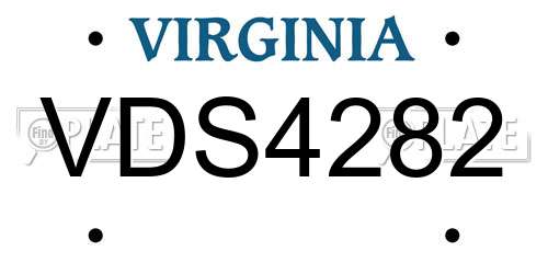 VDS4282 Virginia License Plate