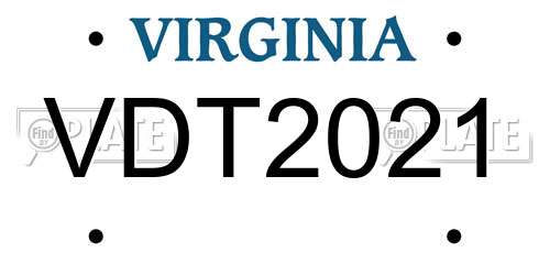 VDT2021 Virginia License Plate