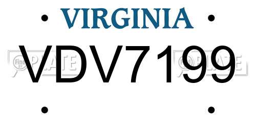 VDV7199 Virginia License Plate