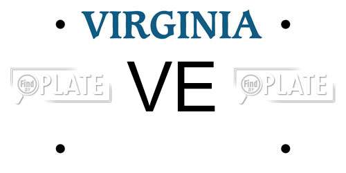 VE Virginia License Plate
