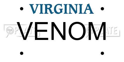 VENOM Virginia License Plate