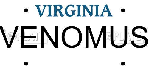 VENOMUS Virginia License Plate