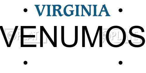VENUMOS Virginia License Plate