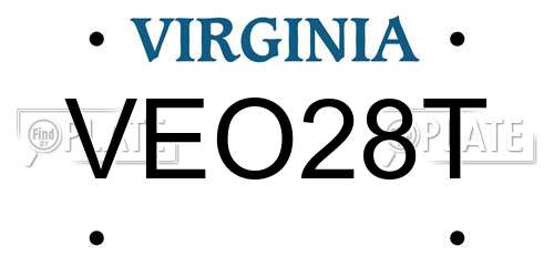 VEO28T Virginia License Plate