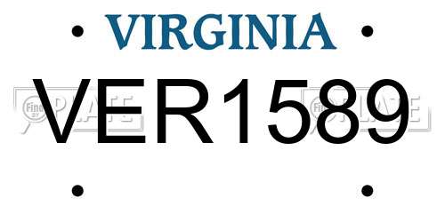 VER1589 Virginia License Plate