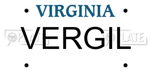 VERGIL Virginia License Plate