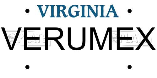 VERUMEX Virginia License Plate