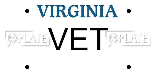 VET Virginia License Plate