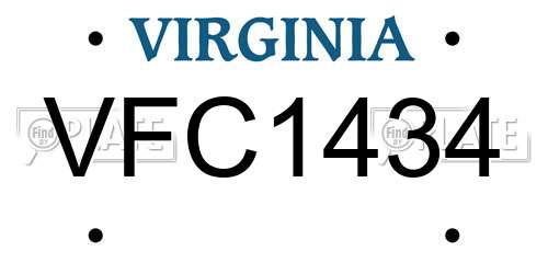 VFC1434 Virginia License Plate
