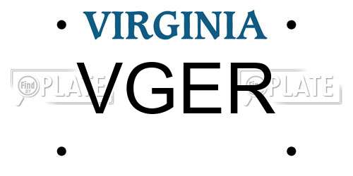 VGER Virginia License Plate