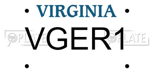 VGER1 Virginia License Plate