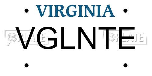 VGLNTE Virginia License Plate