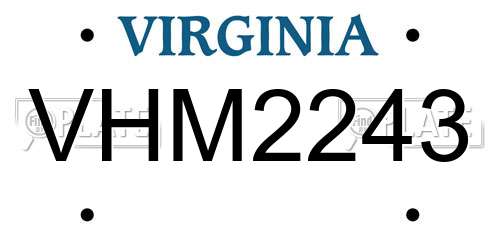 VHM2243 Virginia License Plate