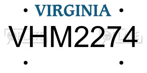 VHM2274 Virginia License Plate