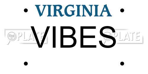VIBES Virginia License Plate