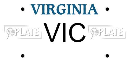 VIC Virginia License Plate