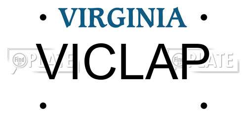 VICLAP Virginia License Plate