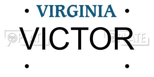 VICTOR Virginia License Plate
