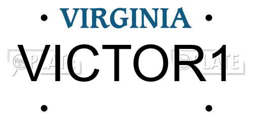 VICTOR1 Virginia License Plate