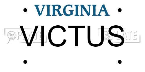 VICTUS Virginia License Plate