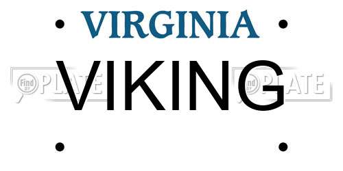 VIKING Virginia License Plate