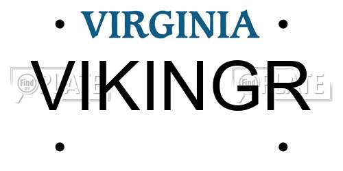 VIKINGR Virginia License Plate