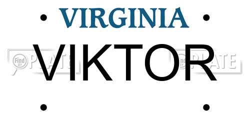 VIKTOR Virginia License Plate