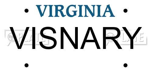 VISNARY Virginia License Plate