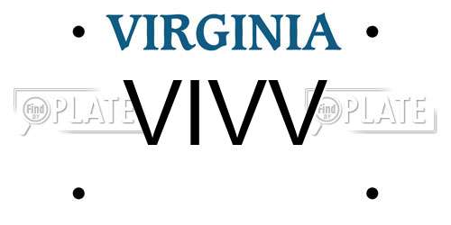 VIVV Virginia License Plate