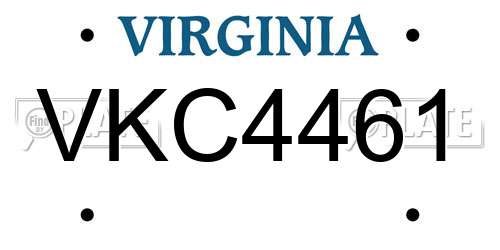 VKC4461 Virginia License Plate