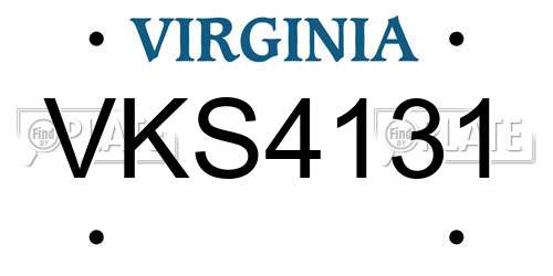 VKS4131 Virginia License Plate