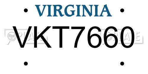VKT7660 Virginia License Plate
