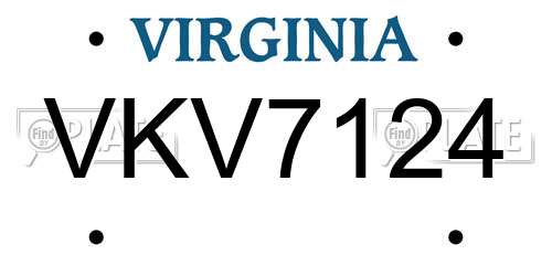 VKV7124 Virginia License Plate
