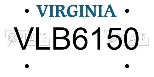 VLB6150 Virginia License Plate