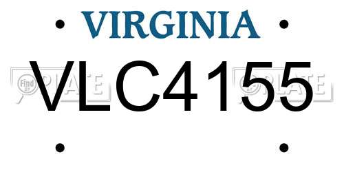 VLC4155 Virginia License Plate