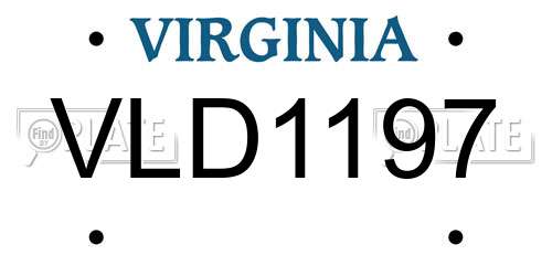 VLD1197 Virginia License Plate