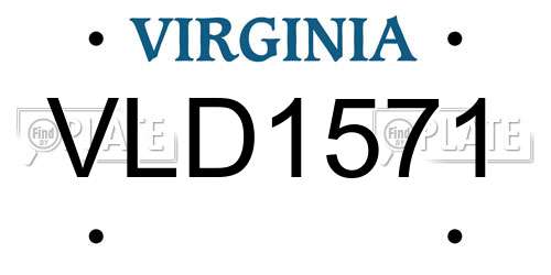 VLD1571 Virginia License Plate