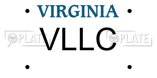 VLLC Virginia License Plate