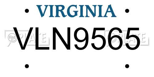VLN9565 Virginia License Plate